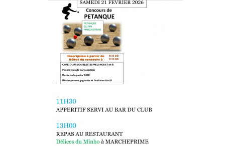 Concours doublette à la mêlée matin repas